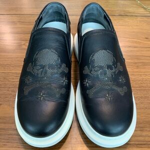 Alexander McQueen Platform Slip On - Skull and Cross Bones